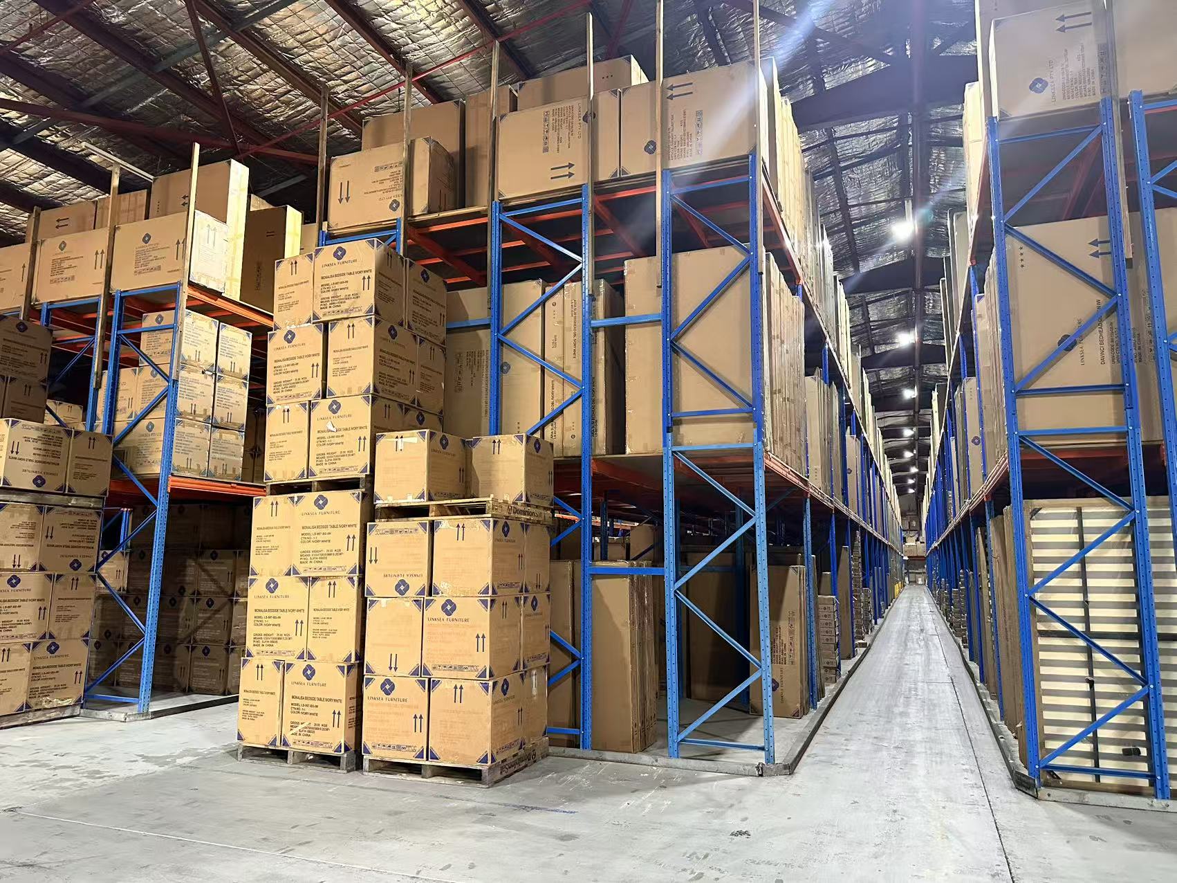 Racking and warehouse aisles from the supplied Australian team portfolio